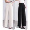 thumbnail image 6 of Women's Thin Summer Wide-Leg Pants Straight-Cut, White, 6 of 6