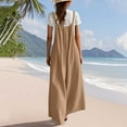 thumbnail image 6 of ABATAB Baggy Overalls for Women Loose Fit Wide Leg Sleeveless Jumpsuit Long Palazzo Pants Summer Fashion Rompers with Pockets, 6 of 7