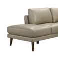 thumbnail image 6 of Paisley Genuine Leather L-Shaped Pillow Back Left-Facing Sectional in Cream, 6 of 6