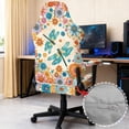 thumbnail image 3 of TSOVTHRID Dragonfly Colorful Daisy Print 4 Pieces Gaming Chair Covers Slipcovers, Non-Slip Stretchable Computer Reclining Gaming Chair Seat Cover with Armrest Covers, 3 of 7
