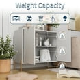 thumbnail image 5 of Clihome  2-Door Storage Media Accent Buffet Sideboard White, 5 of 5