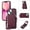 Red, variant on Back Mirror Flip Case for iPhone 13, Wallet Case Crossbody PU Leather with Card Holder Kickstand Phone Case Detachable Shoulder Strap Handbag For iPhone 13, Rosegold
