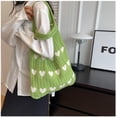 thumbnail image 4 of LHSHIDU Crochet Tote Bag Cute Aesthetic Bag Hearts Pattern Knitted Shoulder Bag Hollow Beach Bag for Women, 4 of 6