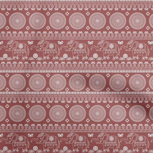 oneOone Cotton Cambric Red Fabric Block Craft Projects Decor Fabric Printed By The Yard 42 Inch Wide-1S