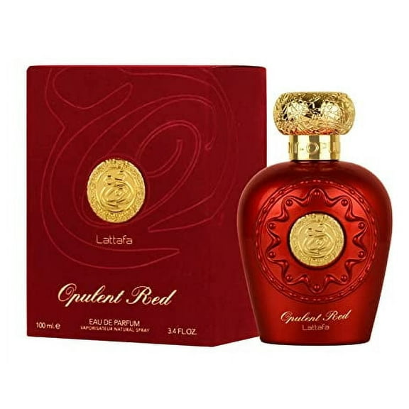 Lattafa Perfumes Opulent Red Eau De Parfum Spray with Woody Fragrance - 100ml (3.4 oz)