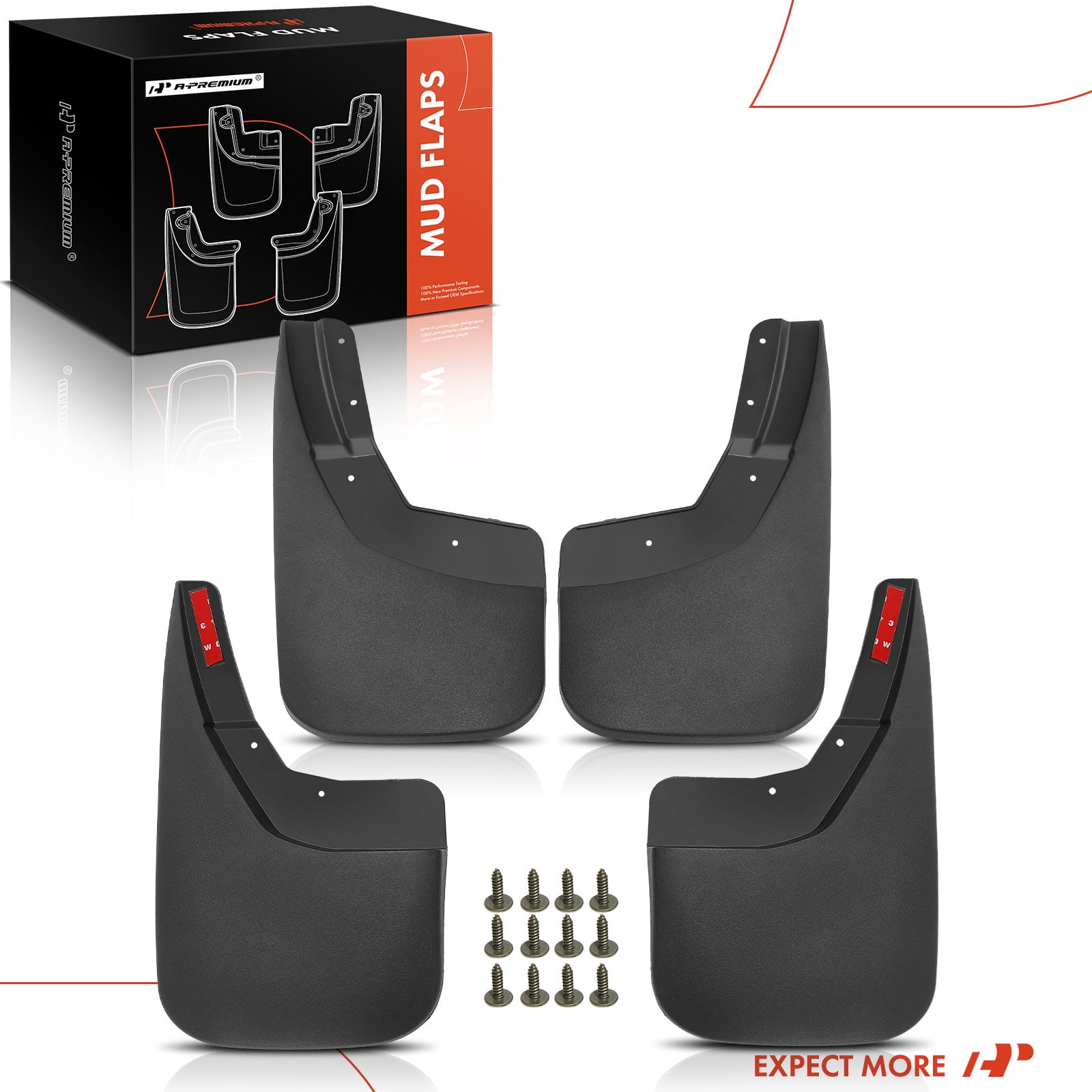 A-Premium Splash Guards Mud Flaps Mudflaps Replacement for Chevrolet Silverado 1500 2500 3500 2500HD 3500HD 2014-2018 Without Fender Flares Excluding Dual Rear Wheels