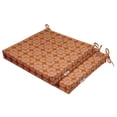 thumbnail image 2 of Vargottam Printed Indoor/Outdoor Chair Pads Non Slip Dining Chair CushionSquareShapedDining Chair Pad With String Ties Machine Washable & Home Decor Cushion- Set Of 2-Orange, 2 of 8