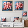 thumbnail image 4 of Designart "Pop Art Neon Pink Orchids I" Orchids Floater Framed Canvas Prints, 4 of 5