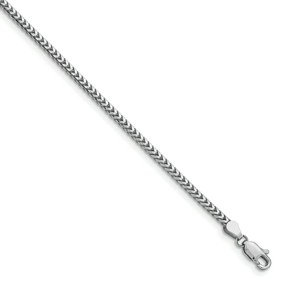 14k White Gold 2.5mm Franco Chain