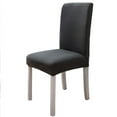 thumbnail image 3 of Elastic Dining Chair Cover - 92% Polyester 8% Spandex Slipcover, Solid Color Brushed Fabric, Universal Fit 15.7-19.7 Inches, Machine Washable Chair Seat Protector for Home & Office, 3 of 4