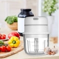 thumbnail image 2 of Electric Mini Garlic Chopper Food Slicer Portable Garlic Grinder Blender Food Processor For Pepper Chili Vegetable Nuts Meat 300ML USB Rechargeable, 2 of 7
