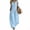 #004-Light Blue, variant on Women's Plus Size Wide Leg Pants, Solid Color V-Neck Short Sleeve Buttoned Jumpsuit with Pockets, Loose Cotton Pants for Women, Casual Fashion Jumpsuits for Women