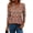 Boho Printed, variant on 3/4 Length Sleeve Womens Tops V Neck Tunic Shirts Loose Curved Hem Blouses Dressy Casual M-3XL