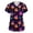 Earthy Yellow, variant on Women's Halloween Scrub Top Stretch, V-Neck Short Sleeve Medical Scrubs Shirt 4-Way Stretch Polyester Spandex Uniform Tops with Pockets Dark Purple L