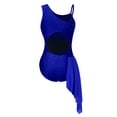 thumbnail image 4 of iEFiEL Womens Figure Skating Ballet Gymnastics Leotard Sleeveless Rhinestones Modern Lyrical Dance Bodysuit Royal Blue XXL, 4 of 7