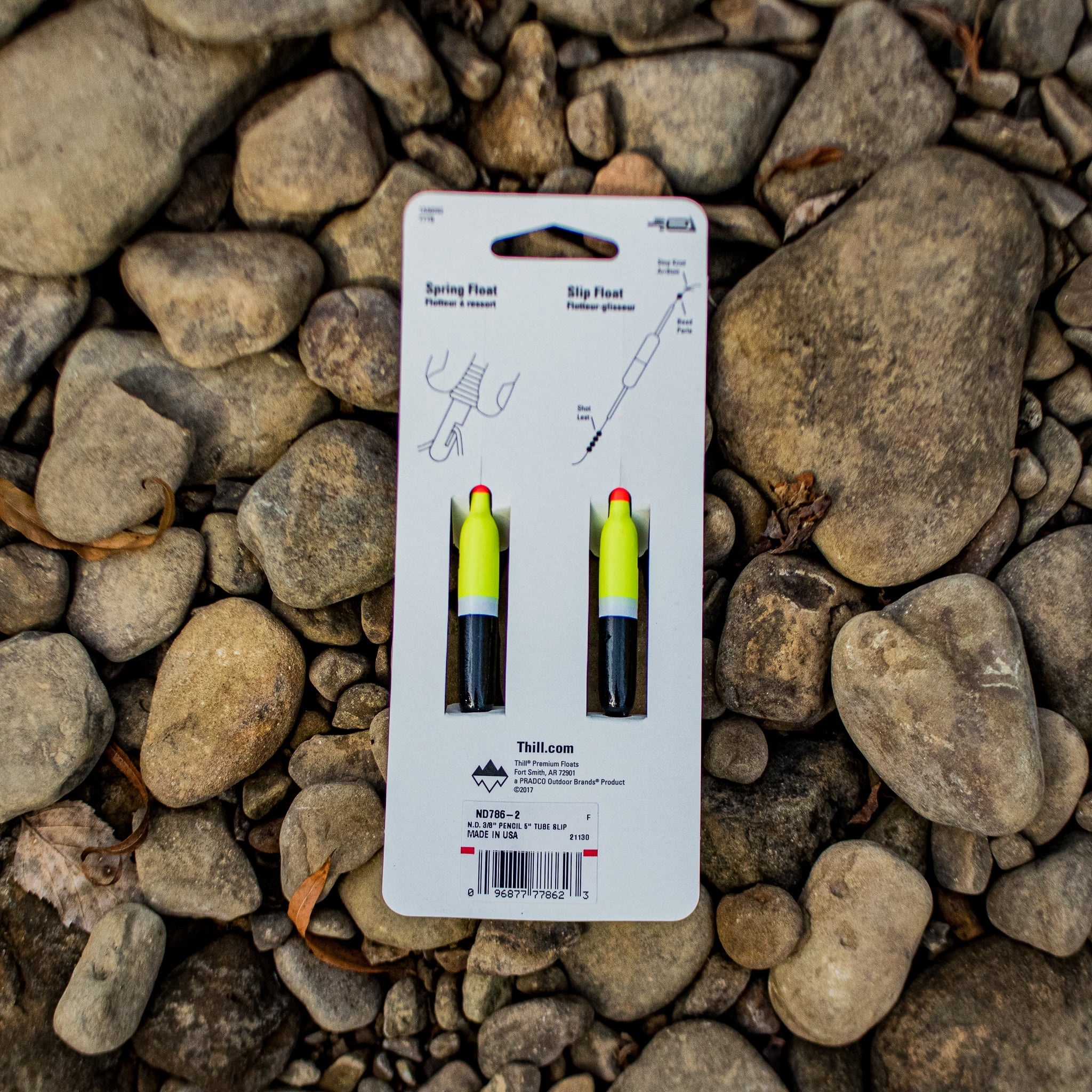 Thill Night N Day Glow Float Fishing Spring Float Yellow Black 3/8 in. Pencil