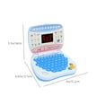 thumbnail image 3 of Xecvkr Mini Simulation Laptop Toy, LED Display Educational Learning Computer, Music and Letter Modes, Requires 3 AA Batteries, Blue Pink Color, Plastic, 3 of 6