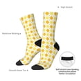 thumbnail image 4 of KLL yellow argyle Print Cool Socks Men's Women's Crew Socks Funny Crazy Novelty Stockings, 4 of 6