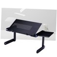 thumbnail image 4 of OULII Portable Black Folding Laptop Stand Metal Desk with Adjustable Legs for Versatile Use, 4 of 5