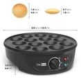thumbnail image 2 of FineMade Non Stick Mini Pancakes Maker Machine, Electric Poffertjes Pan with Browning Control, Small Ebelskiver Aebleskiver Pan, Dutch Mini Pancake M, 2 of 8
