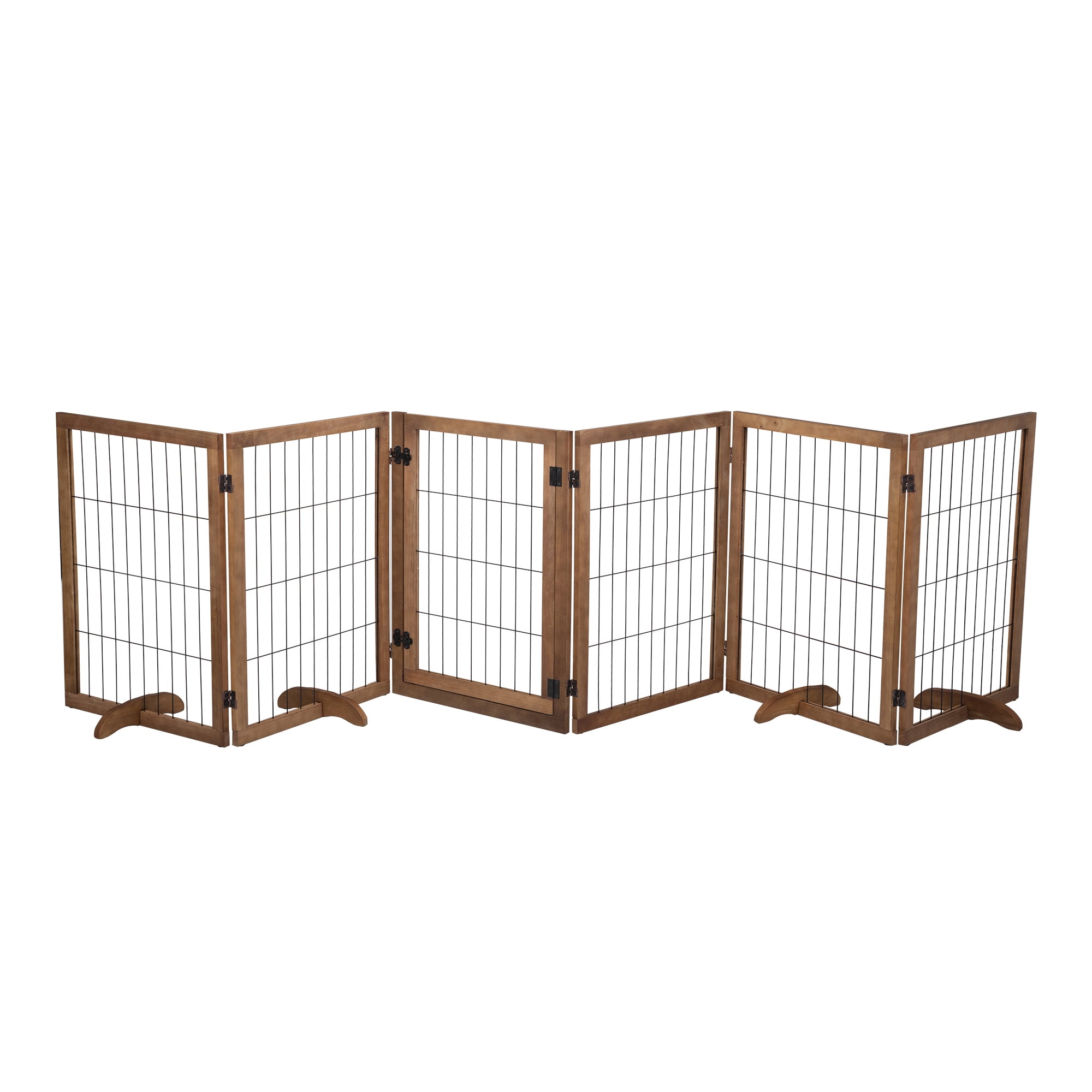 Pefilos 144" Indoor Dog Fence Pet Dog Playpen with 4 Support Feet, Included Extra Wide Tall Dog Gate, White Pefilos 144" Indoor Dog Fence Pet Dog Playpen with 4 Support Feet, Included Extra Wide Tall Dog Gate, White
