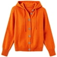 thumbnail image 5 of Luvrsol Cardigan Sweaters for Women Plus Size Hooded Lapel Collar Button Down Knit Jacket Solid Casual Sweater Coat S-3XL, 5 of 6