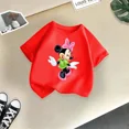 thumbnail image 3 of Linda camiseta de algodón de verano para niños de Minnie, linda camiseta de cuello redondo informal de moda para niños y niñas con dibujos animados de Disney, ropa para niños, 3 of 5