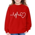 thumbnail image 3 of Mercatoo Girls Heart Sweatshirts Fall Winter Cute Trendy Oversized Sweatshirt Long Sleeve Crewneck School Pullover Tops, 3 of 7