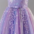 thumbnail image 6 of IDOPIP Sequin Flower Girl Lace Dress for Kids Wedding Pageant Formal Party Long Gown Princess Communion Tulle Dresses 5-6 Years Purple Sequin Butterfly, 6 of 10