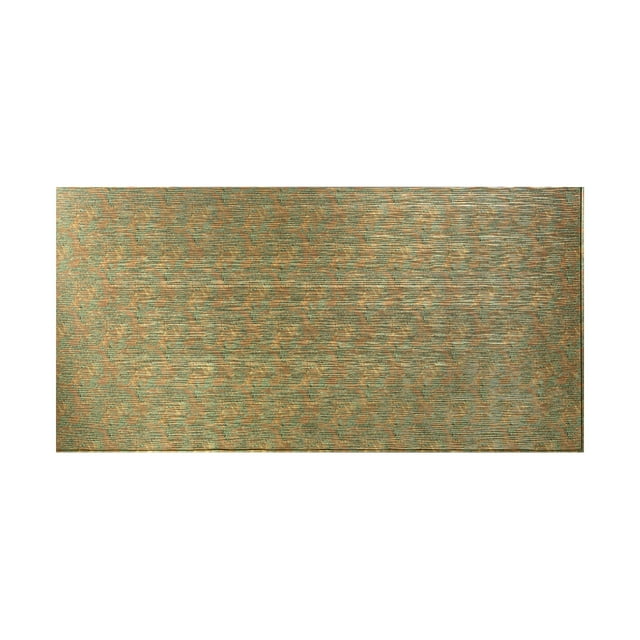 Fasade - Ripple Horizontal Copper Fantasy Decorative Wall Panel - Fast and Easy Installation (4' X 8' Panel)
