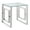Silver, variant on Pemberly Row Contemporary Stainless Steel/Glass Accent Table in Gold