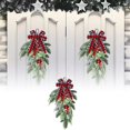 thumbnail image 2 of WMQPNNS Couronne Décorative de Noël Extra Longue en Forme de Larme Verte pour Porte Cape Cheminée Intérieur et Extérieur, 2 of 6