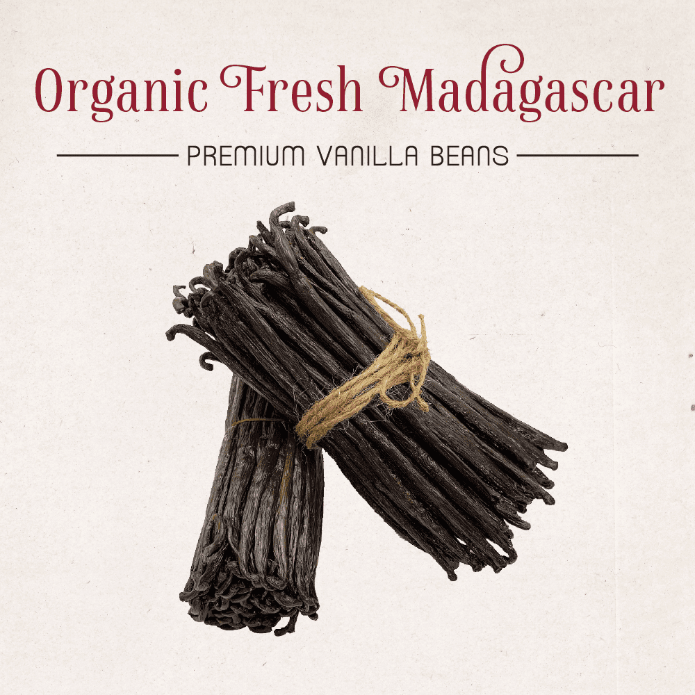 Cook’s, Madagascar Organic Vanilla Beans, Grade A, World’s Finest Gourmet Fresh Premium Vanilla, Certified Organic by CCOF, 25 Whole Beans