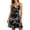 01 Black, variant on Women's Spaghetti Strap Summer Floral Vacation Dress, Boho V Neck Sleeveless Swing Wedding Guest Beach Dresses