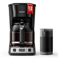 thumbnail image 1 of Cafetera ecozy Brezzano DuoSet de 12 tazas con molinillo y temporizador de 24 horas, 1 of 7