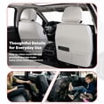 thumbnail image 6 of 2021 for Hyundai Kona Car Seat Cover, Black Car Seat Covers, Premium Leather 5 Piece Full Set Anti-Slip Lining Easy to Clean & Maintain, Airbag-Compatible, 6 of 9