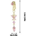 thumbnail image 3 of XINQIHANG Dangle Belly Button Ring for Women,Butterfly Stainless Steel Belly Rings,Fake Belly Piercing Fake Belly Button Ring,Fake Belly Button Piercing Clip,Body Jewelry, 3 of 6
