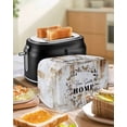 thumbnail image 4 of Home Sweet Small Toaster Cover 2 Slice, Kitchen Appliance Covers, Wreath Botanical Farmhouse Plants Gradient Brown Toaster Oven Cover with Loop, Bread Machine Cover Polyester Dust Cover Protection, 4 of 4