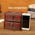thumbnail image 4 of Box Jewelry Wood Antique Pendant Storage Lock Buckle Present Packaging Display Package Rings Organizer Practical Lotus, 4 of 9