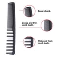 thumbnail image 3 of Peine de plástico negro clásico para el pelo, peine para barba y bigote para hombre, a granel para peluquería y peinado., 3 of 5