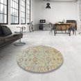thumbnail image 4 of Ahgly Company Machine Washable Indoor Square Abstract Camel Brown Area Rugs, 7' Square, 4 of 7