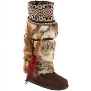 MUK LUKS Women's Lola Tall Faux-Fur Boots with Knit Cuffs