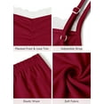 thumbnail image 6 of SHOWMALL Women Plus Loungewear Cami Shorts Sets Pajamas Wine Red 3X Nightwear Sexy Lace Lingerie Sleepwear, 6 of 7