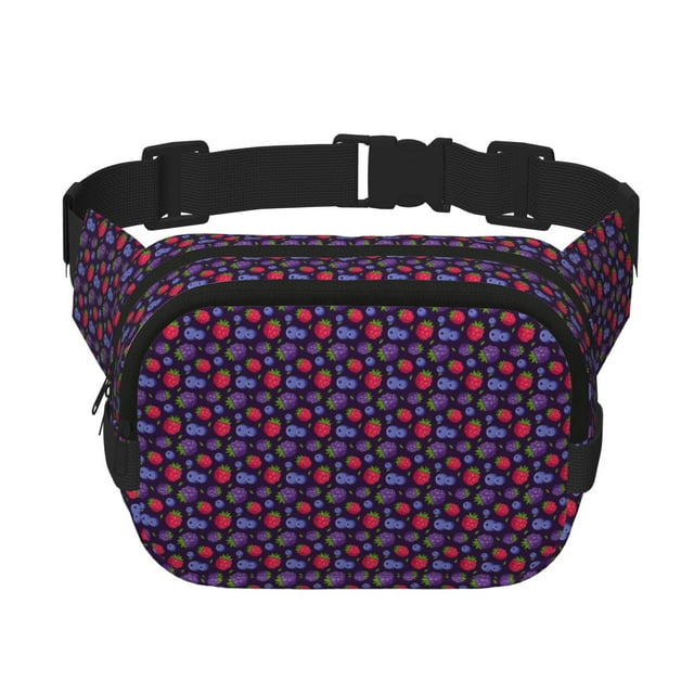 Easygdp Blackberries Fanny Packs para Mujeres y Hombres, Bolsa de Cinturón, Bolsos de Cruz para Trabajo/Correr/Senderismo