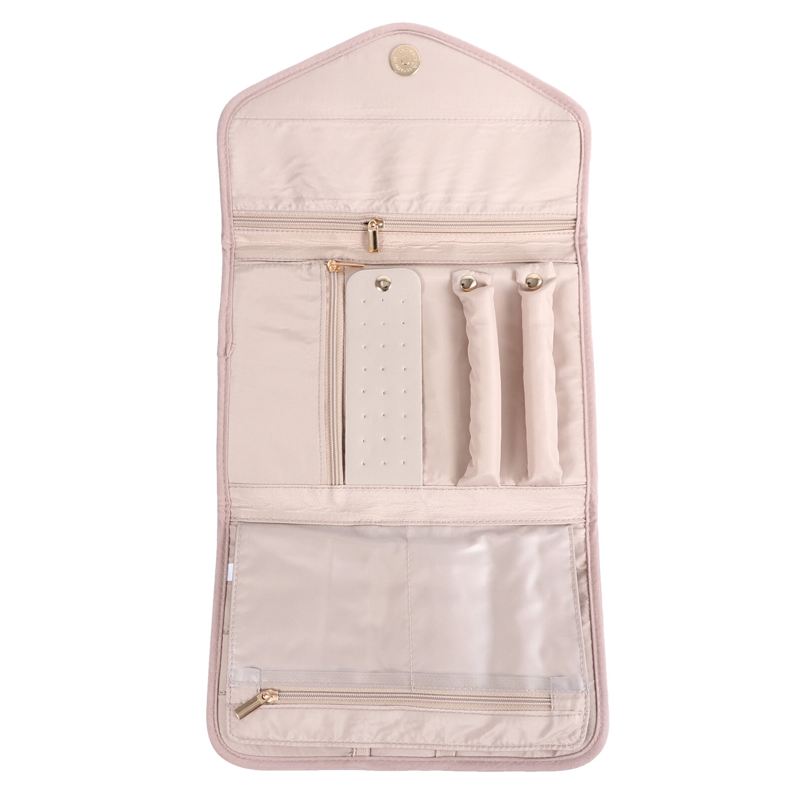 Jewelry Roll Organizer Portable Jewelry Storage Bag Travel Clutch