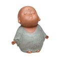 thumbnail image 3 of deevoka Little Monk Statue Buddha Sculpture Decorative Gift Desk Monk Figure Monk Ornament for Housewarming Bedroom Bookshelf Cabinet A, 3 of 9