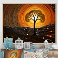 thumbnail image 2 of Designart "African Acacia Tree in Desert Landscape II" Extra Large Floral Framed Wall Art - Global Black Tree African Entryway Framed Wall Art, 2 of 7