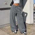 thumbnail image 4 of SUNBS Wide Leg Sweatpants for Women High Waisted Drawstring Sweat Pants With Big Patch Pockets., 4 of 9