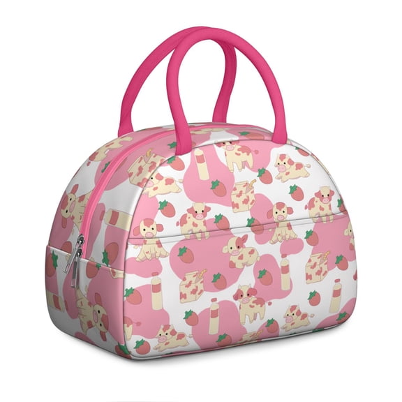 Reusable Cow Lnsulated Lunch Bag for Women & Men - Leakproof Water-Resistant Cooler Tote, Large Capacity for Work,Travel,Picnic,Beach & Office.