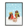 thumbnail image 2 of Stupell Industries Birds Gift Giving Christmas Snow Holiday Photography Gray Framed Art Print Wall Art, 2 of 5
